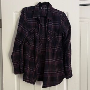Volcom Dark Plaid Long Sleeve Shirt